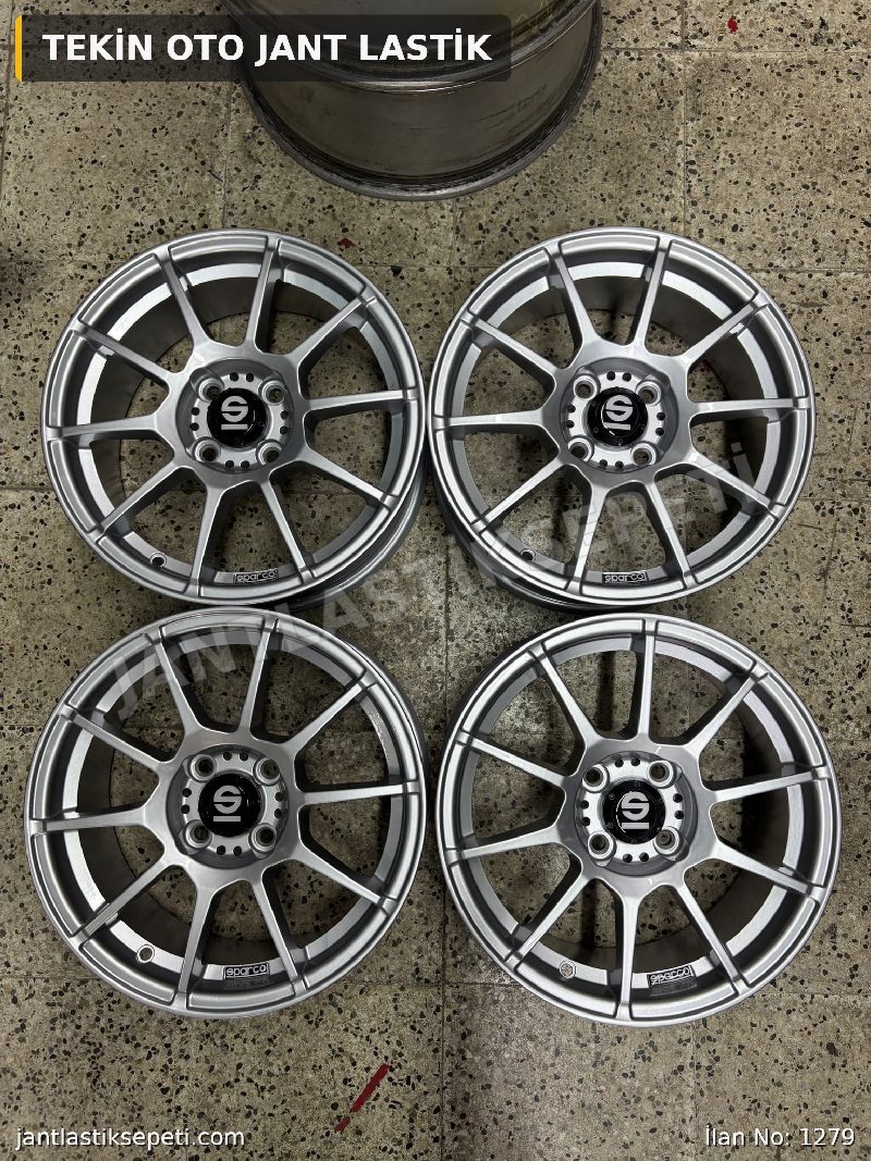 15 INC 4X100 SPARCO ASSETTO GARA SİLVER RENK JANT TAKIMI