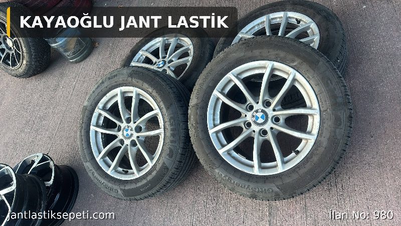 Orjinal 16 inç 5x120 bmw jant lastik takım. 